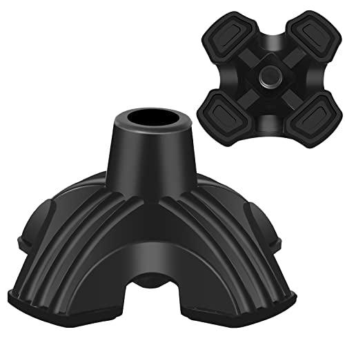 Quad Rubber Cane Tip Replacement - 3/4 Inch Anti-Slip Stand