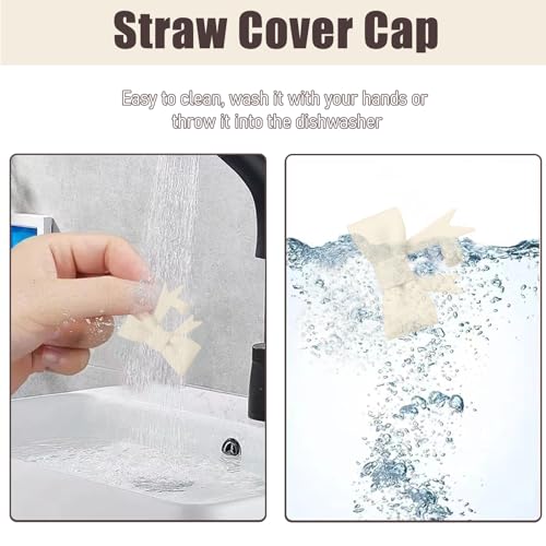 Bow Straw Toppers - 6 Colorful Silicone Covers for Stanley Cups