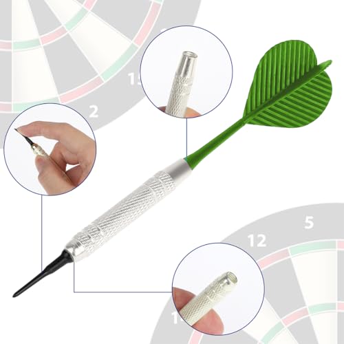12-Piece Soft Tip Dart Set for Electronic Dartboards