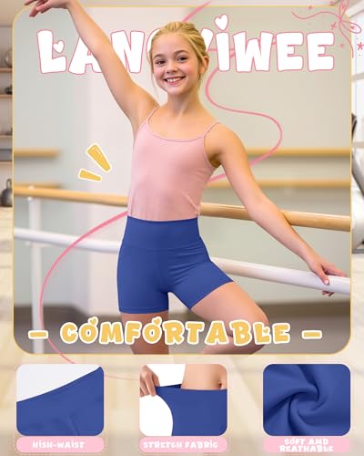 Girls' Athletic Shorts for School - Blue - 9-10 Years
