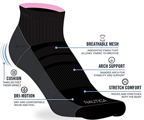 Moisture Wicking Athletic Quarter Socks - 6 Pack, Pure White