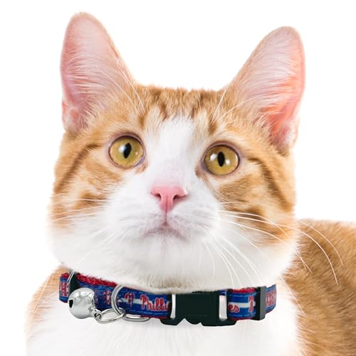 MLB Cat Collar - Philadelphia Phillies Satin Collar with Bell