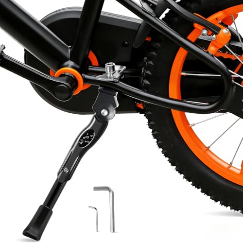 LEICHTEN Black Bike Kickstand for 16-20 Inch Kids' Bikes Adjustable Center Mount