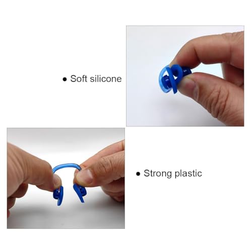 12 PCS Waterproof Silicone Nose Clips for Swimming - Bright Colors