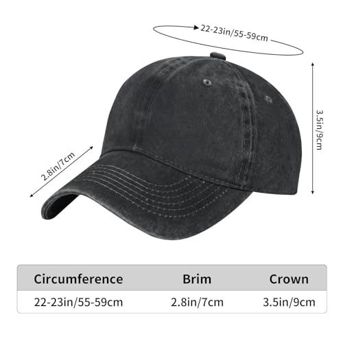 Custom Personalized Baseball Cap with Your Text - Black, One Size