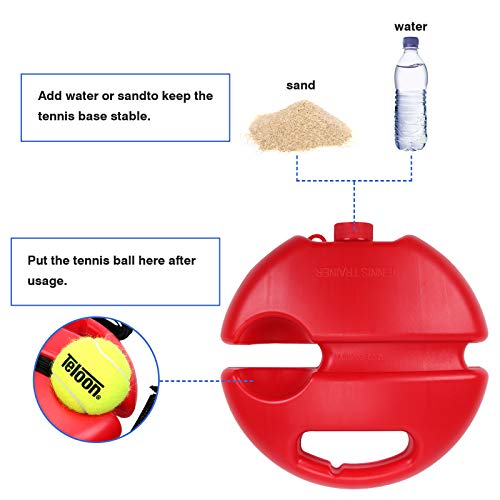 Solo Tennis Trainer with Rebound Ball & Portable Mesh Bag