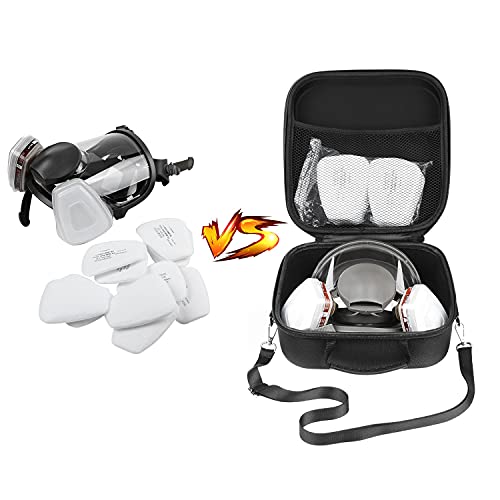 [Face respirator case] Hard Protective Travel Case for 3M Full Facepiece Reusable 6700 6800 6900 [Black]