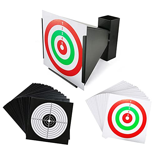 BB Gun Trap with 50 Paper Targets - Airsoft & Pellet Shooting