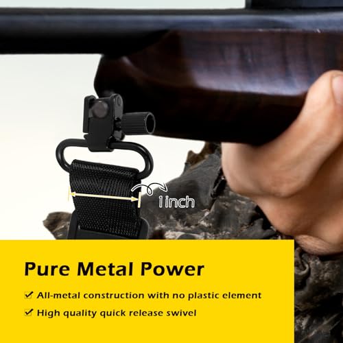 Rifle Sling Swivel 1 Inch - Durable Two-Point Sling Attachment Clips