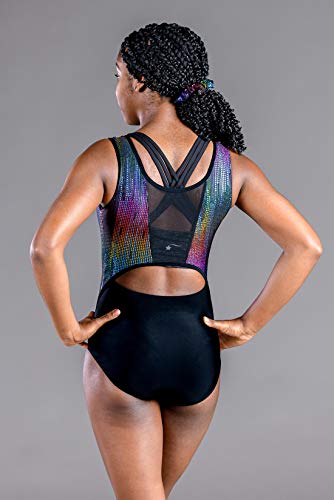 Destira Catlandia Split-Back Gymnastics Leotard for Girls, Tokyo Nights