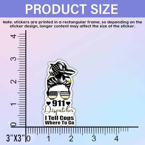 SODAVA (3Pcs, 3"x4") Dispatcher Sticker Funny 911 Operator Gift Waterproof Vinyl Decal for Laptop Water Bottle Computer Notebook Dispatch Life Sticker for Emergency Communications Worker