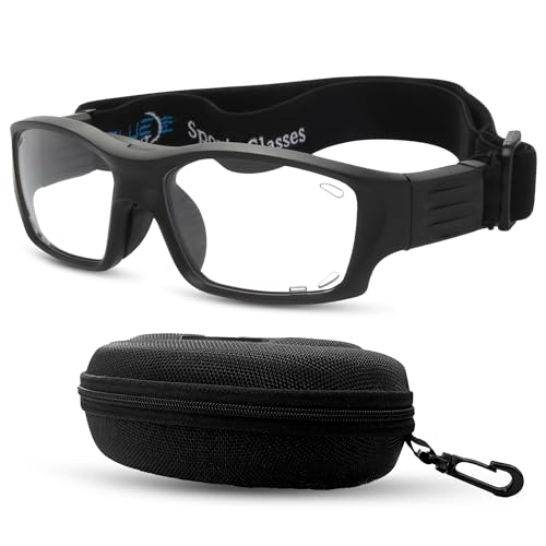 Sports Protection Goggles - Safety Glasses for Basketball & Outdoor Sports - Black