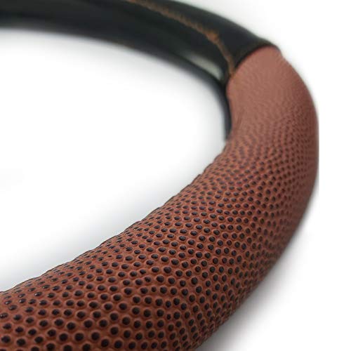 NCAA Steering Wheel Cover - Michigan State Spartans - 15" Diameter - Black/Brown