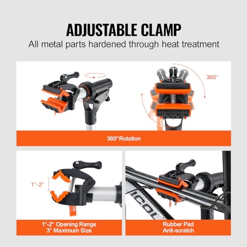 Heavy-Duty Adjustable Bike Repair Stand with Magnetic Tool Tray