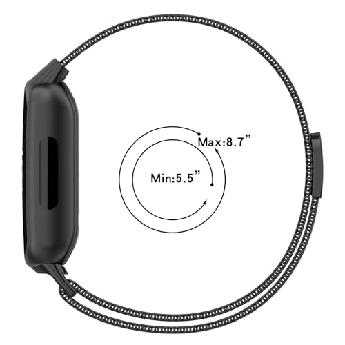 Stainless Steel Magnetic Fitness Tracker Band for Fitbit Inspire 3 - Adjustable Replacement Strap