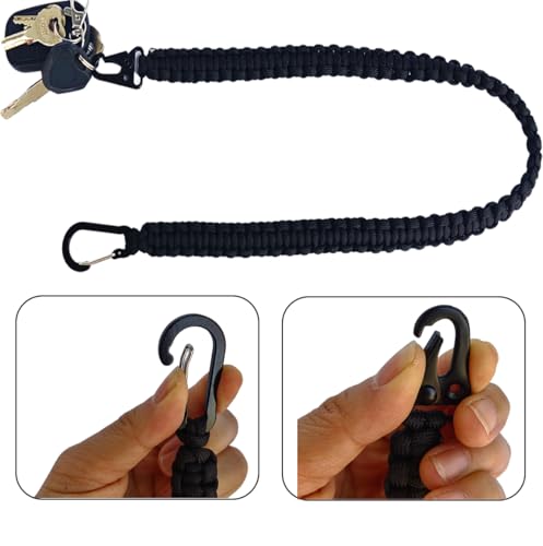 24-Inch Heavy Duty Paracord Keychain - Tactical Lanyard for Outdoor Use