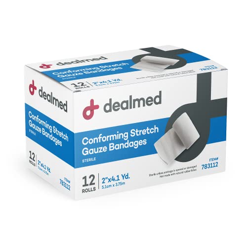 Sterile Stretch Gauze Bandages - Latex Free, 12 Rolls