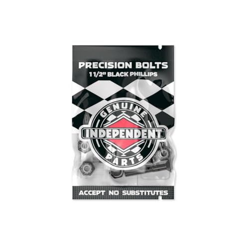 Independent 1.5-inch Phillips Skateboard Hardware Cross Bolts - Black