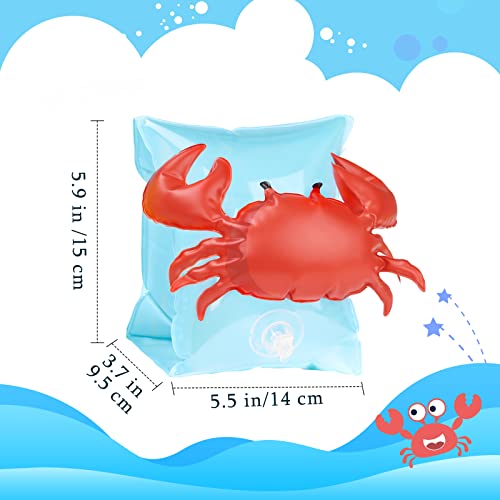 Inflatable Armbands for Kids 3-6 Years - Crabby Blue Floaties