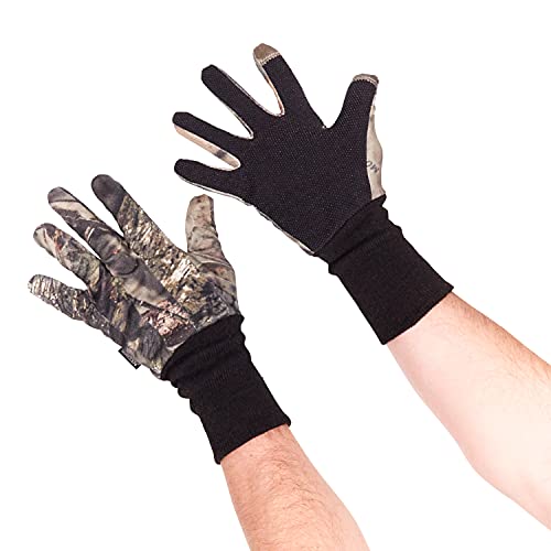 Vanish Camo Jersey Hunting Gloves - Mossy Oak Break-Up Country, One Size