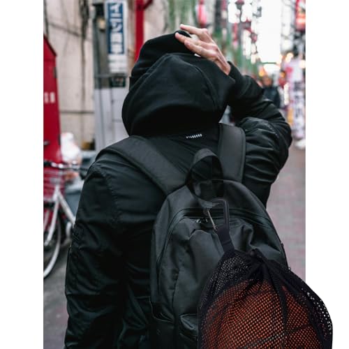 Durable Mesh Ball Bag with Zipper Pocket for Sports Gear