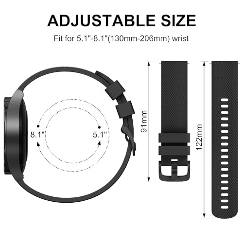 Silicone Watch Band for Amazfit Bip 6 / Bip 5 / GTR 4 - Black