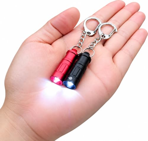 Nitefox e1 Tiny Keychain Flashlight 15 Lumen - 2 Pack Black/Red