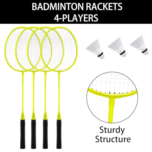 32FT Volleyball & Badminton Combo Set - Adjustable Height, Complete Outdoor Fun