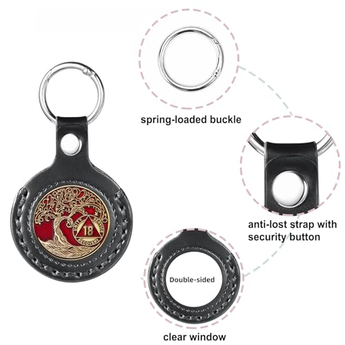 AA Coin Holder Keychain - Sobriety Coin Holder 34MM