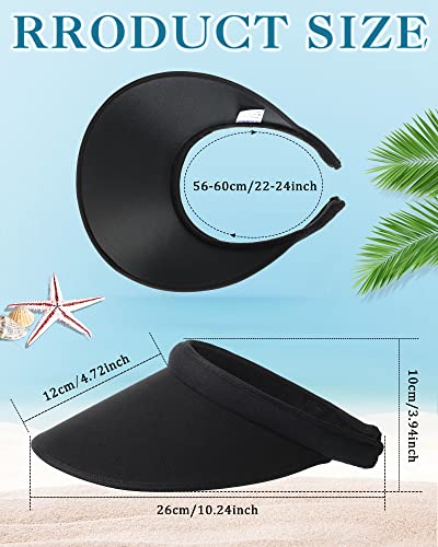 Geyoga 3 Pcs Sun Visor for Women Sports Hat - One Size in Black Navy Blue White