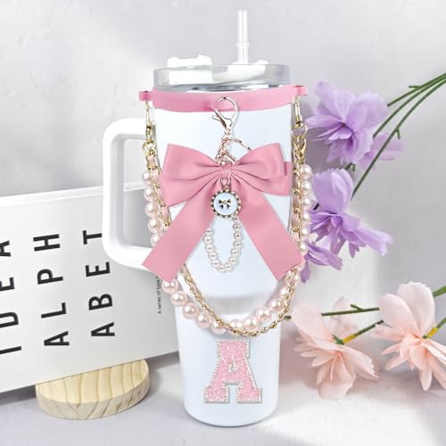 Personalized Water Bottle Accessories Set with Handle Straps & Charms