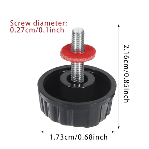 5pcs Universal Fishing Reel Handle Screw Caps and Nuts - Black