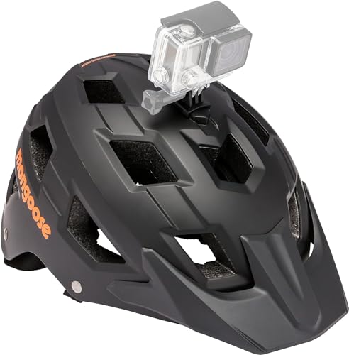 Schwinn Mongoose Capture Helmet Black Adult with Built-in Camera Mount