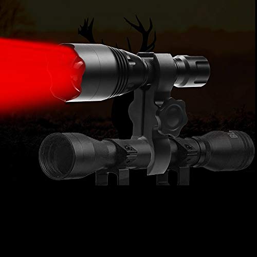 KL35 Hunting Flashlight Kit Zoomable Long Range Red Green LED Predator Light for Coyotes, Varmints
