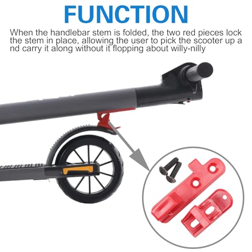 APPYU Red Plastic Folding Hook & Latch Set for GOTRAX Electric Scooters