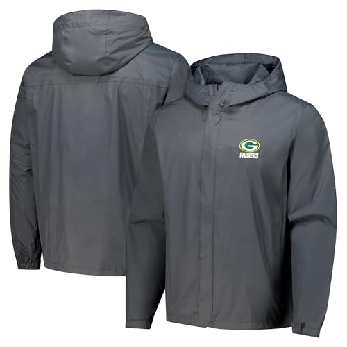 Men's Waterproof Packable Full-Zip Hoodie Jacket - Green Bay Packers, X-Large