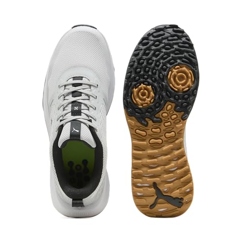 Men's Golf Shoes - Puma Fusion Grip 6 - Feather Gray/Puma Black/Gum