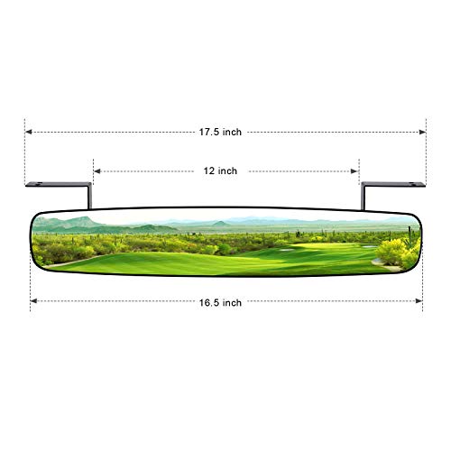 Golf Cart Rear View Mirror - 16.5" Center Mirror, Fits EZGO, Yamaha, Club Car