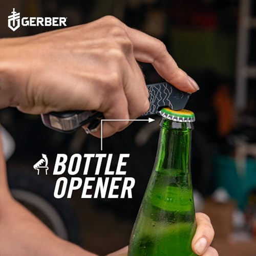Gerber Urban Blue 3-in-1 Keychain Multi-Tool with Bottle Opener, Package & Cross Driver