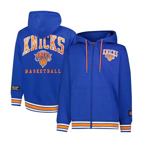 NBA Men's Premium Full Zip Hoodie Jacket - New York Knicks - Medium