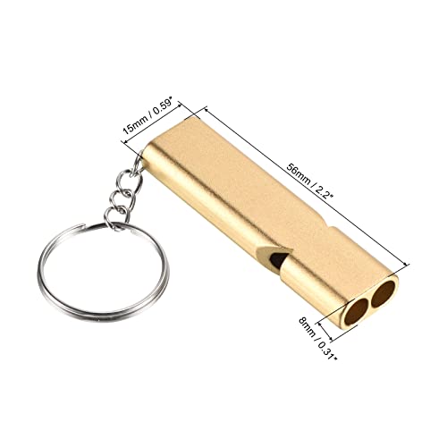 Emergency Survival Whistle - Double Tubes - Gold