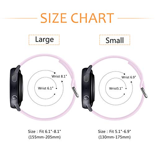 20mm Quick Release Silicone Watch Band for Smart Watches - Violet - Small