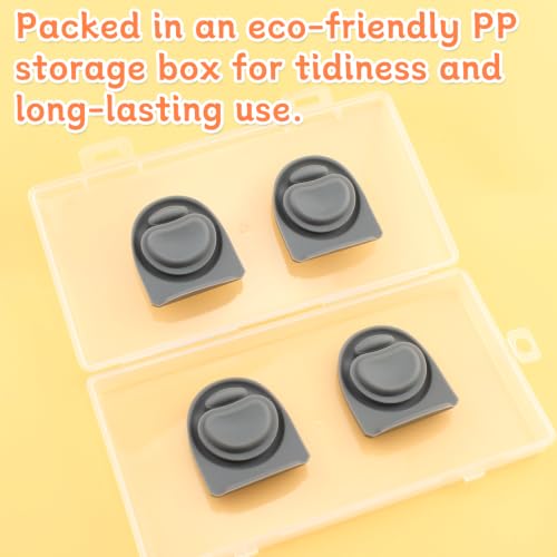 4-Pack Silicone Replacement Stopper Gaskets for Water Bottle Lids - Gray