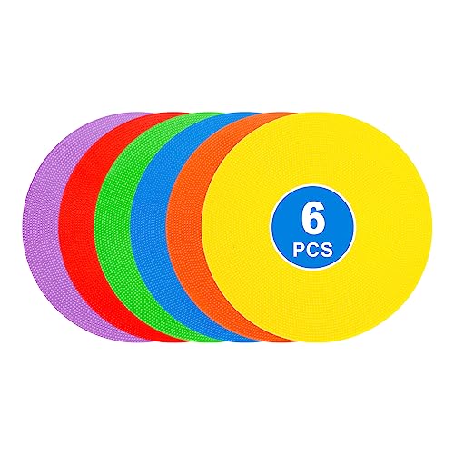 9-Inch Non-Slip Rubber Agility Markers - Set of 6 Cones