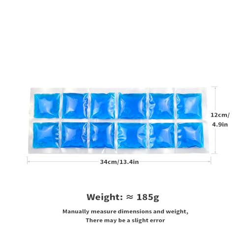 SportEmblema Blue Small Ice Packs for Bento Lunch Boxes & Coolers 2 Pack