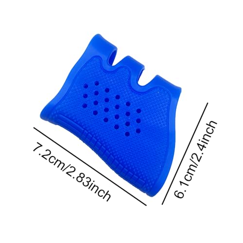 Ventilated Rubber Grip Sleeve for Glock 17, 19, 22, 23, 43X - Blue
