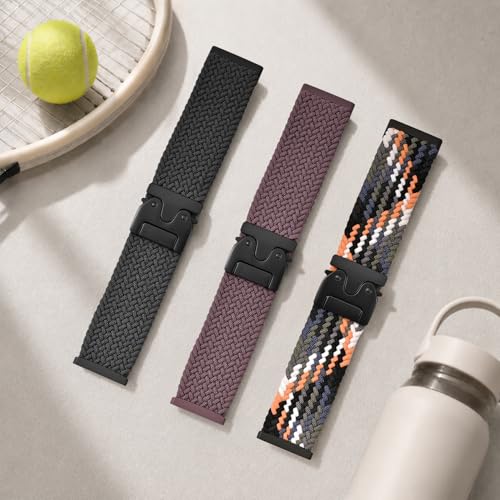 Magnetic Braided Bands for Fitbit Versa 4 & 3 - Deep Cherry