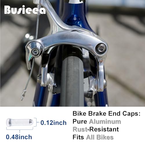 120 Pcs Aluminum Bicycle Brake Cable End Caps for Road and Mountain Bikes