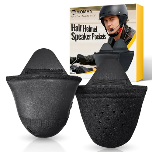 Moman HEB Motorcycle Helmet Speaker Pouch Ear Pads Wind Noise Blocker