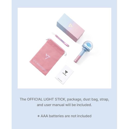 KPOP HEAVEN Seventeen Official Lightstick VER.3 10th Anniversary + 3 Extra Photocards Set